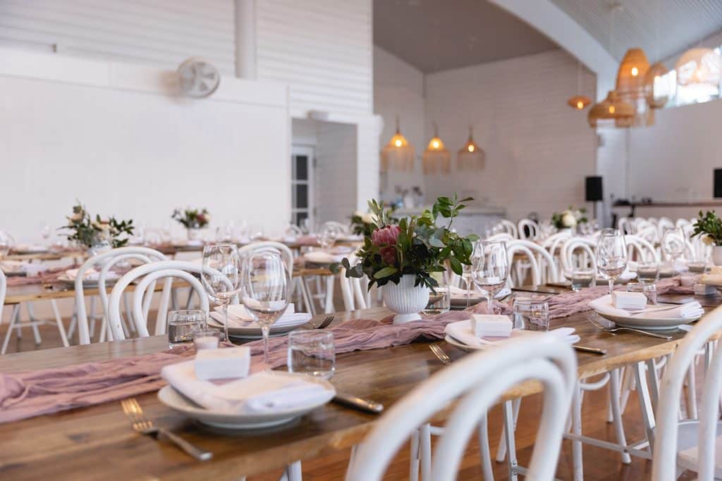 wedding place setting with chocolate wedding favour