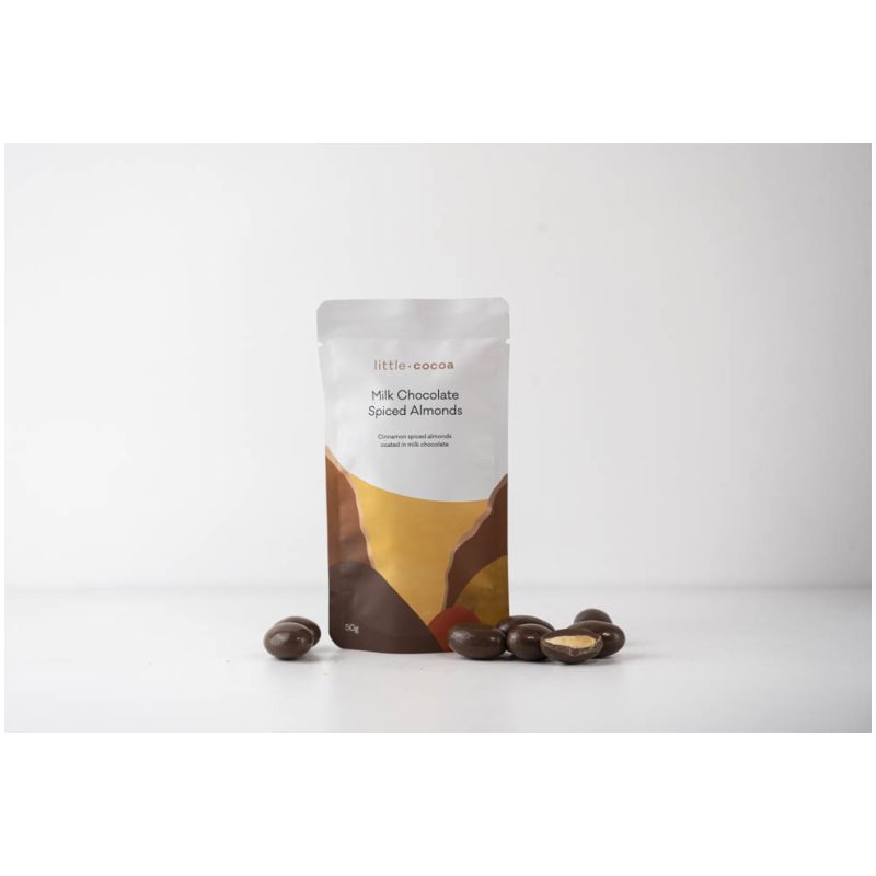 Milk chocolate spiced almonds