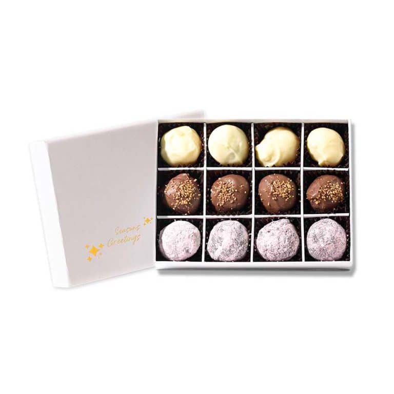 chocolate truffles square - Christmas Corporate Gifts - Little Cocoa