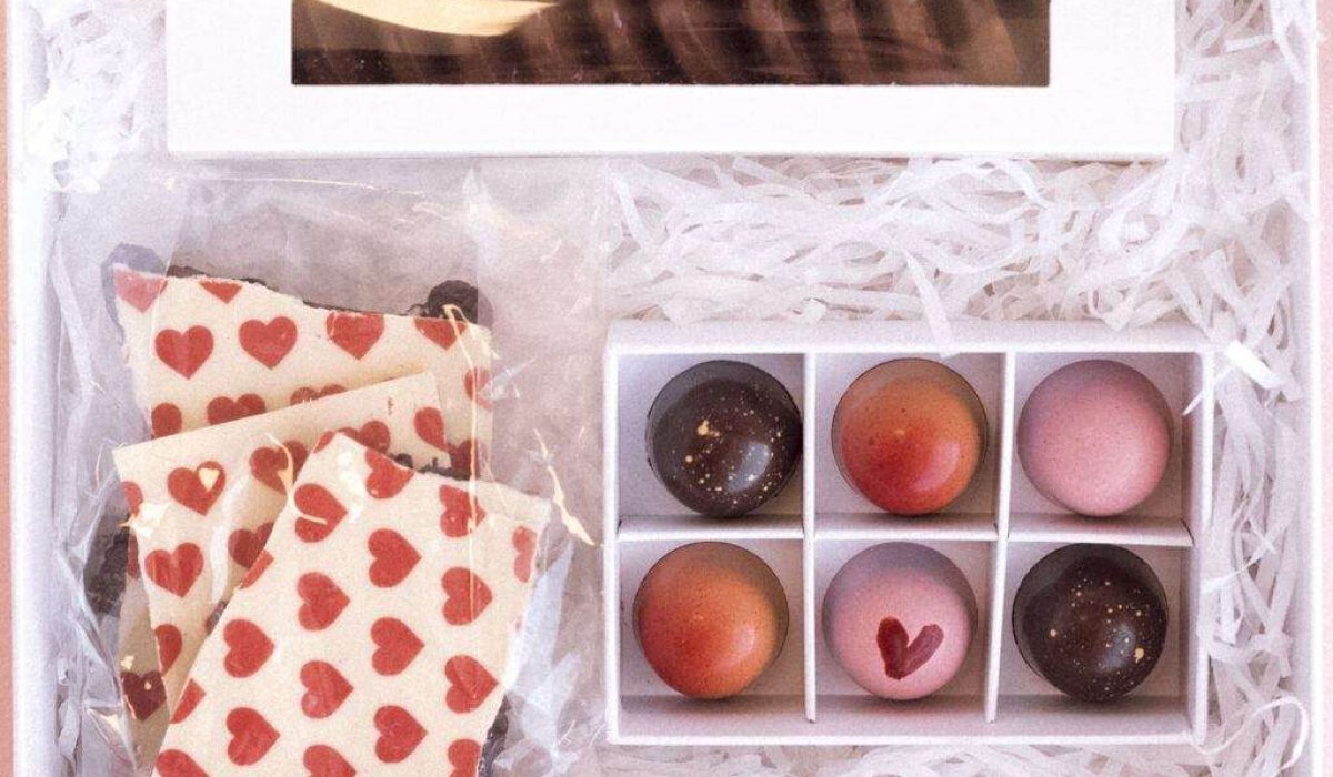 Petite bundle of valentine chocolates